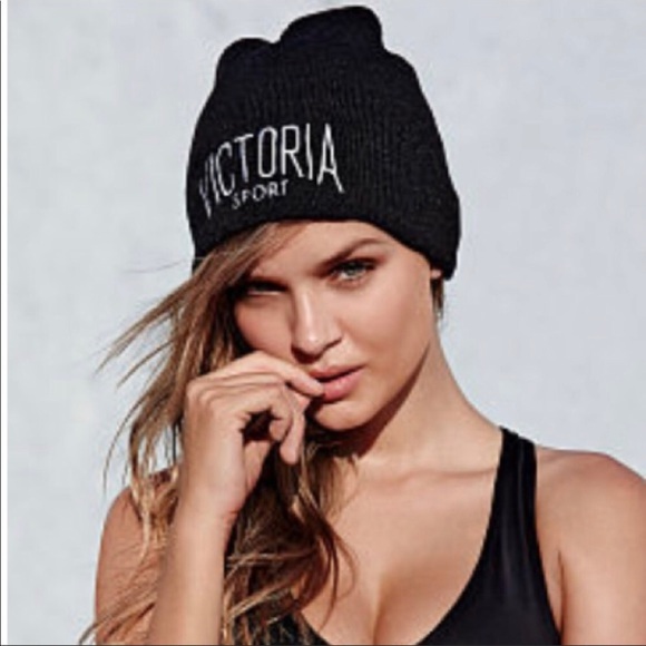 Victoria's Secret Accessories - Victoria’s Secret Sport Logo Beanie Hat NEW